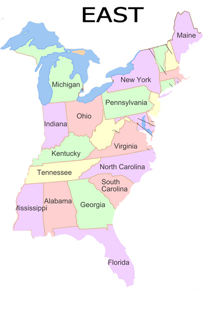east